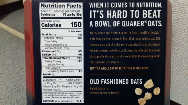 オールドファッションドの栄養成分